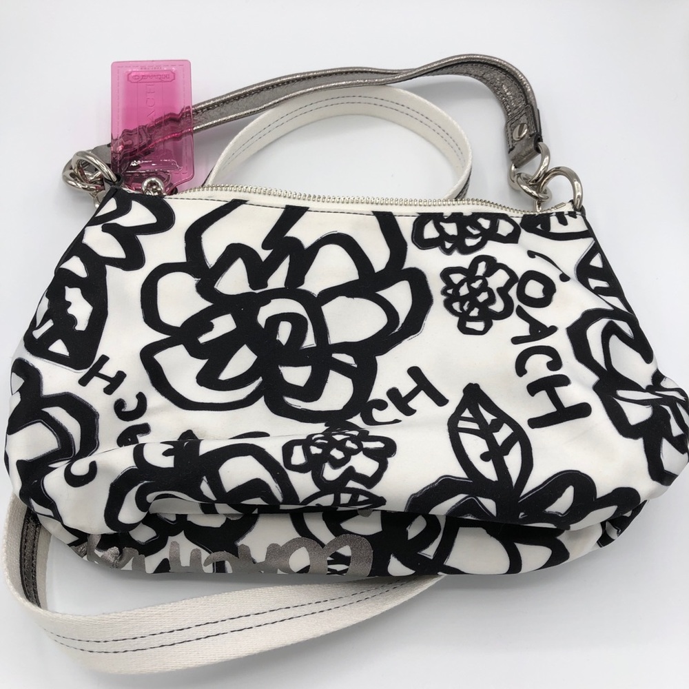 Coach Ltd Poppy Graffiti Convertible Shoulder Bag - Picture 4 of 7